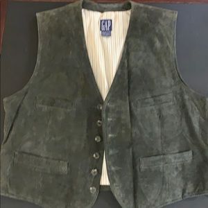 Gap Dark Green suede vest - XL